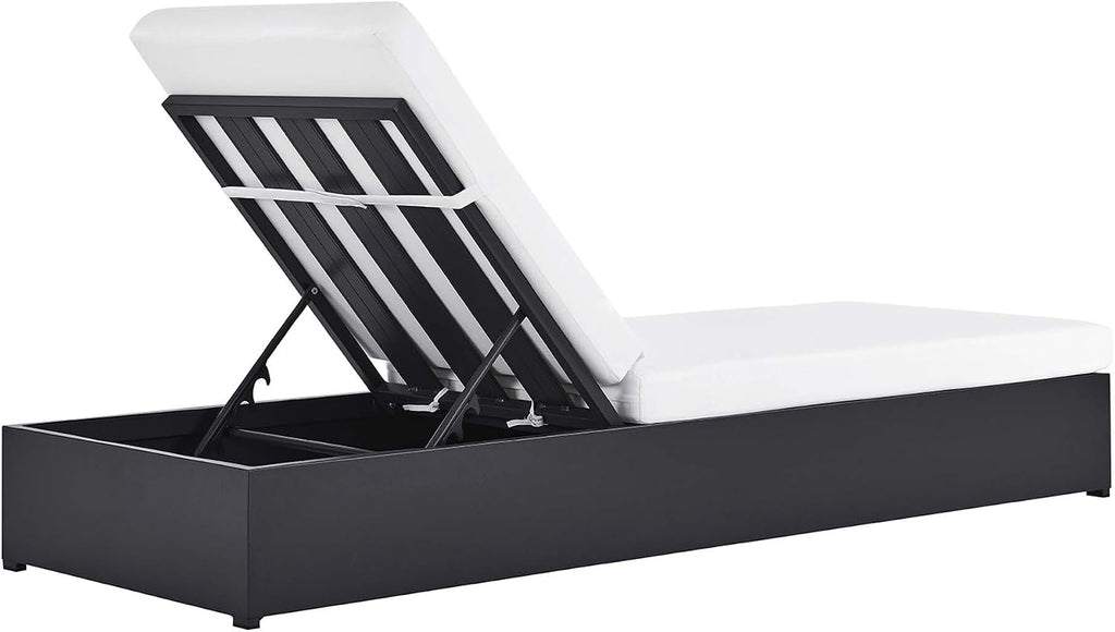 Aluminum Patio Chaise Weather Resistant Cushion Sunbed