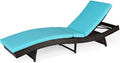 Rattan Adjustable Patio Chaise Ergonomic Cushion Lounger