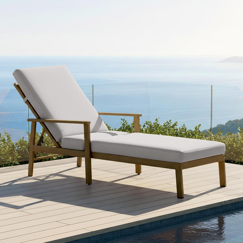 Aluminum Adjustable Pool Chaise Lounge Cushion Chairs