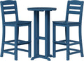Round Patio Bar Table Chairs Set